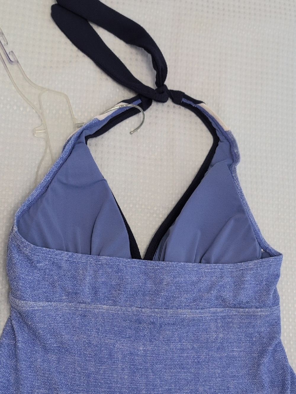 Tommy Bahama Island Cay Blue Halter Coverup Dress Pockets Padded Bust Large - Picture 6 of 16
